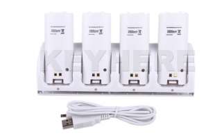 Charger Station 4 X 2800mAh Battery For Nintendo Wii Remote Controller