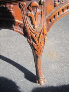 Gorgeous French Ornate Carved Inlay Antique Coffee Tea Table  