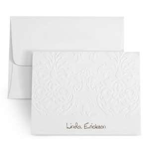  Personalized White Embossed Personalized Note Cards Gift 