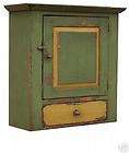   PRIMITIVE WALL CUPBOARD CABINET COUNTRY PINE ANTIQUE REPRODUCTION FARM