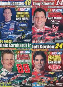 4x NASCAR Coloring Activity Books,Stickers,CDRom & More  