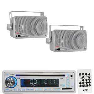   Weather Proof Mini Box Speaker System (Silver Color): Car Electronics