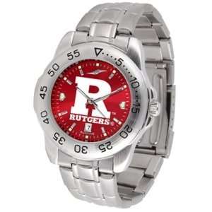 Rutgers Scarlet Knights NCAA AnoChrome Sport Mens Watch (Metal Band 