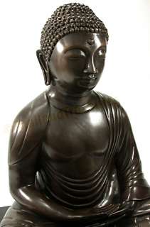 LARGE Peaceful BRONZE BUDDHA Statue ASIA BUDDHISM ART  