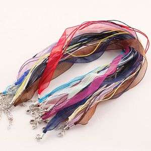 Free Shipping 20x Mixed Wholesale Voile Silk Ribbon Lobster Charms 