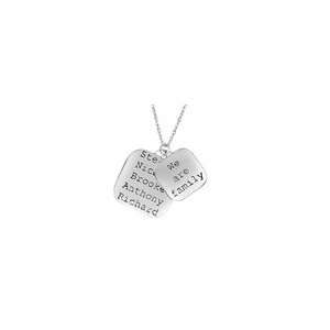  Personalized Sterling Silver We Are Family Pendant (5 Names) family 