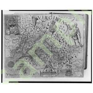    1606 map of Virginia as described by John Smith