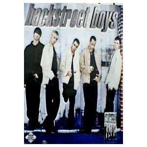 : Backstreet Boys (Group Leaning, Original) White Wood Mounted Music 