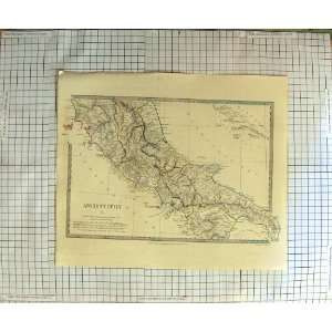    WALKER ANTIQUE MAP 1830 ANCIENT ITALY HADRIATIC SEA