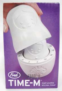 Time M Matryoshka Kitchen Timer 60 Minute Fred & Friends New in Box 