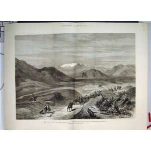  Afghan War Khoord River Safed Koh Mountains 1879 Sketch 