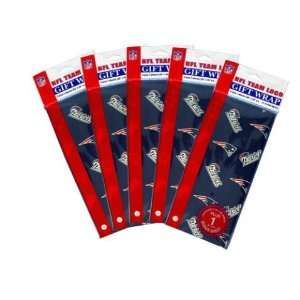  New England Patriots NFL Flat Wrapping Paper Pack: Sports 