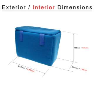 DSLR Camera Shoulder Bag Insert Cushion Partition D3100 D5100 D7000 