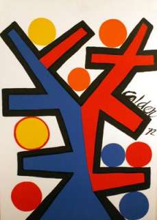Alexander Calder Abstract Composition Lithograph 1970s  