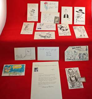 50 PC. LOT AMERICAN COMIC ART DRAWINGS & LETTERS SIGNED 1939 GOLDEN 