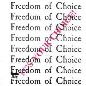  Its Your Choice 33/45 Rpm Freedom of Choice Music