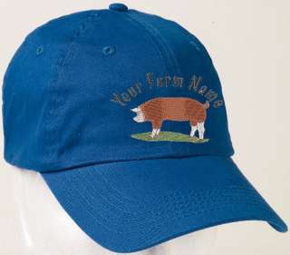 Hereford Hog Custom Farm Ranch Name on Hat  