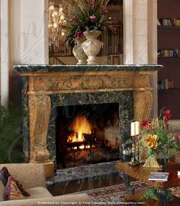 Black and Gold Marble Fireplaces  