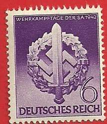 Rare German ** Nazi ** Stamp ** Swastika & Sword ** Mnh  
