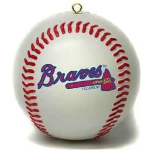  Atlanta Braves Baseball Shaped Ornament *SALE*: Sports 