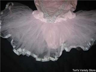 Danskin Now pink dance or ballet skirt size child xx small 3 tier 
