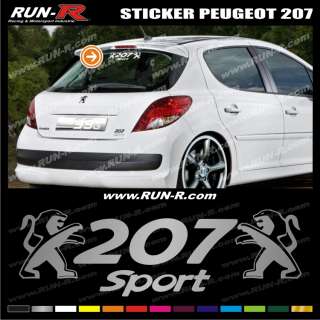 Sticker Peugeot 207 Sport   GTI HDI RC   PE01 207  