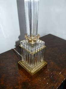 Vintage MARBRO CRYSTAL LAMP Tall & Stately HOLLYWOOD REGENCY CLASSIC 