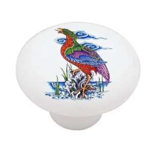  Asian Design Bird Decorative High Gloss Ceramic Drawer 