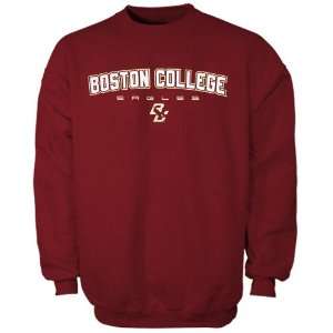 Boston College Eagles Maroon Bevel Square Crew Sweatshirt:  