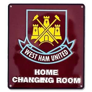  West Ham United Changing Room Sign   (22cm x 25cm): Sports 