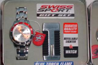 Swiss Sport Mens Sport Watch w/ Butane Lighter  