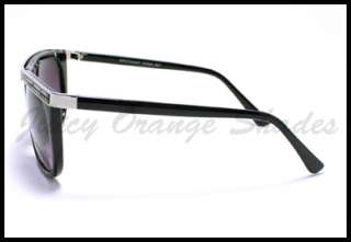   VINTAGE Retro FLAT TOP STUD Fashion Sunglasses SILVER/BLACK  