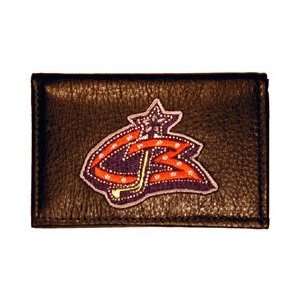 NHL Columbus Blue Jackets Leather Wallet:  Sports 