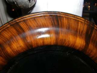 Elegant ~ OLD Large Wooden Wood Oval Tiger Oak Wall hanging Mirror 45 