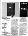 Peavey 810 TVX Bass Guitar Speaker Cabinet Enclosure Manual