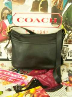 COACH Black Fletcher Bag Purse Handbag Leather Shoulder CLASSIC  