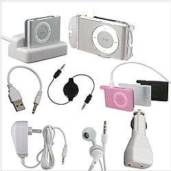 2nd Generation iPod Shuffle 10 item Accessory Bundle  Overstock
