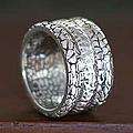 Mens Sterling Silver Illusion Ring (Indonesia)  