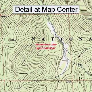 USGS Topographic Quadrangle Map   Strawberry Lake, Colorado (Folded 