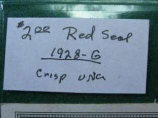 1928 G $2.00 Crisp Uncirculated RED SEAL. Great Centering! Old US 