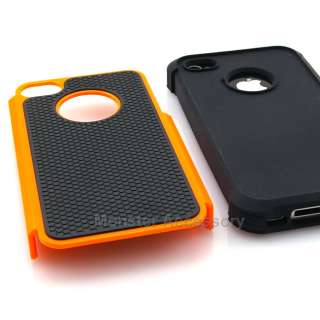 Orange Executive Series Dual Layer Hard Case Gel Cover For Apple 