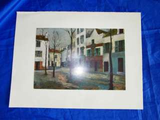 Vintage Maurice Utrillo Plate Nine Place Du Tertre 3634  