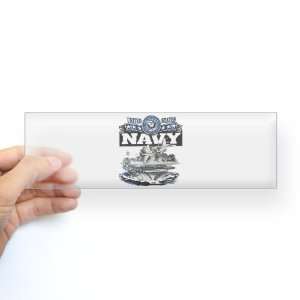  Bumper Sticker Clear United States Navy Aircraft Carrier 