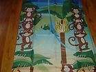 new whimsical monkey palm tree fabric shower curtain expedited 