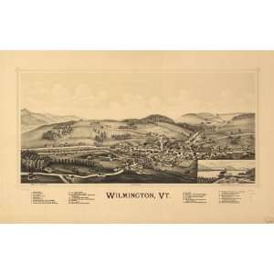 Historic Panoramic Map Wilmington, Vt. Burleigh 