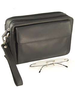 Romano Mens Black Leather Carry Bag  Overstock