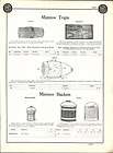 1905 AD Minnow Traps Gees Inmans Orvis Flint Glass Bucket Miniature 