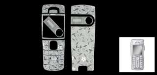 Metal plated Decal Sticker w Flower for Nokia 6230i  