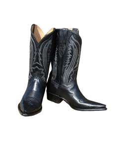 Jurassic Mens Classic Cowhide Black Cowboy Boots  Overstock
