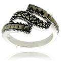 Silver Overlay Marcasite Wave Design Ring Today 